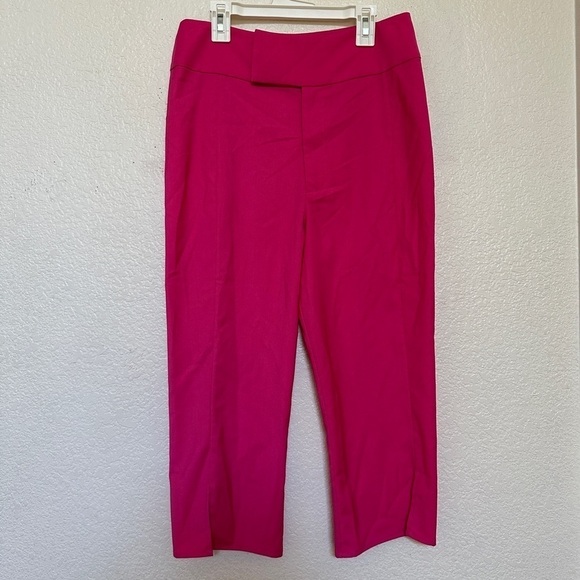 NEW Lovers + Friends Hot Pink Imani Cropped Slit Split Pants Trousers Barbie - Picture 2 of 8